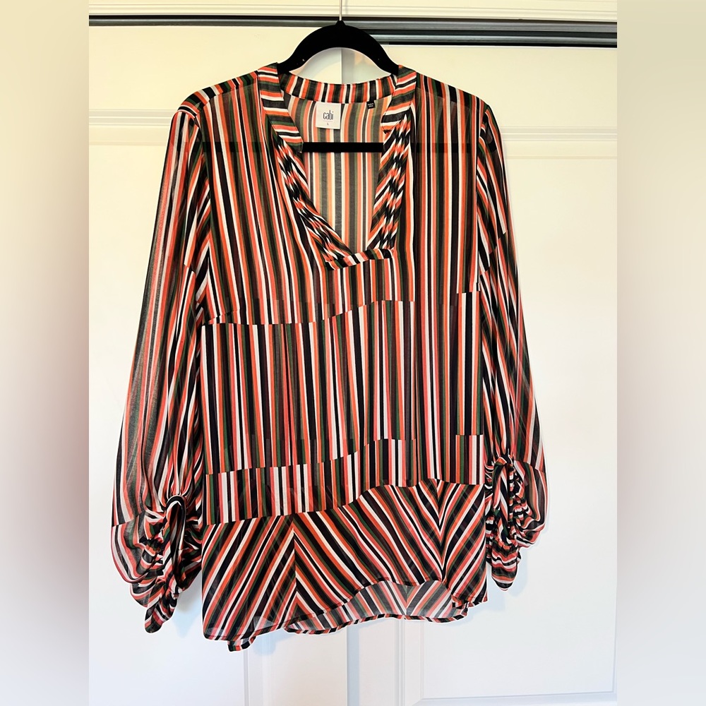 CAbi Ultimate Blouse, Sunset Kiss, Size Large, 5519.